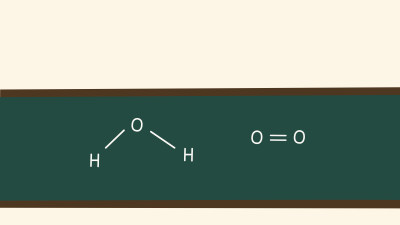 水的分子结构和氧气分子结构展示 水的分子结构和氧气分子结构展示