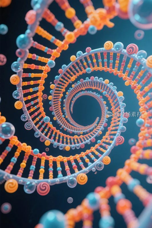双螺旋分子插画