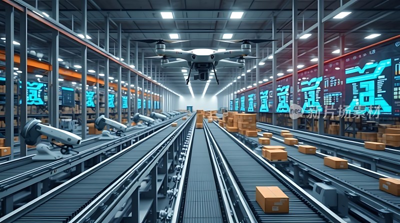智能物流中心无人机与机器人协同作业