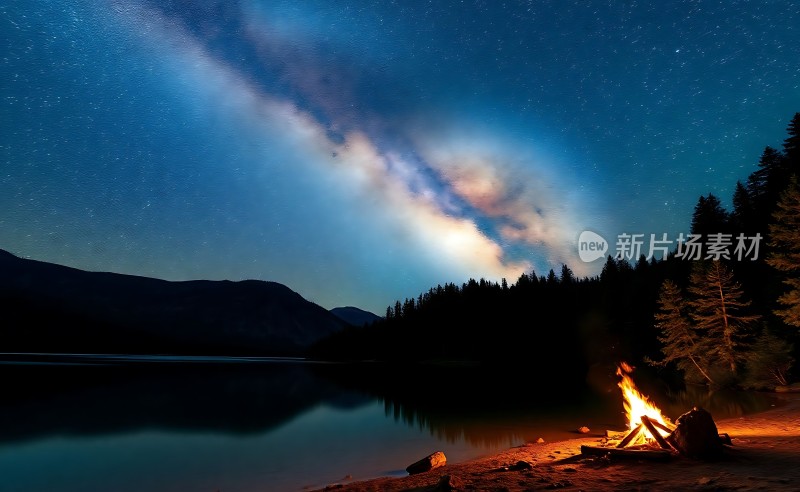 星河倒影篝火夜话