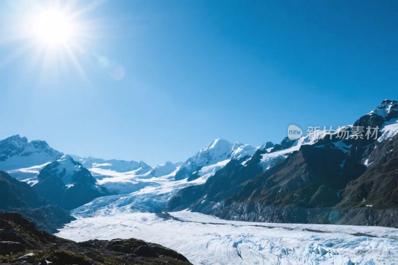 雪山冰川自然风光