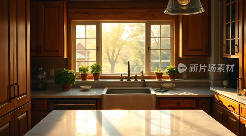 阳光厨房绿意盎然