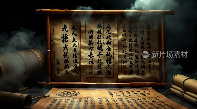 古卷秘文墨香四溢