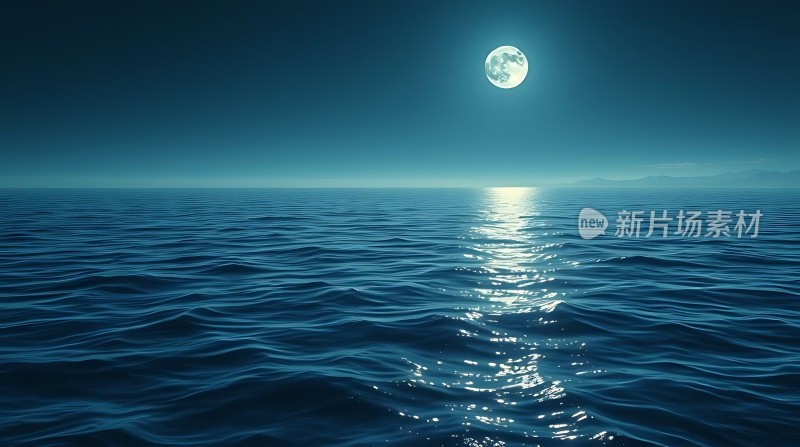 月映波光夜海幽