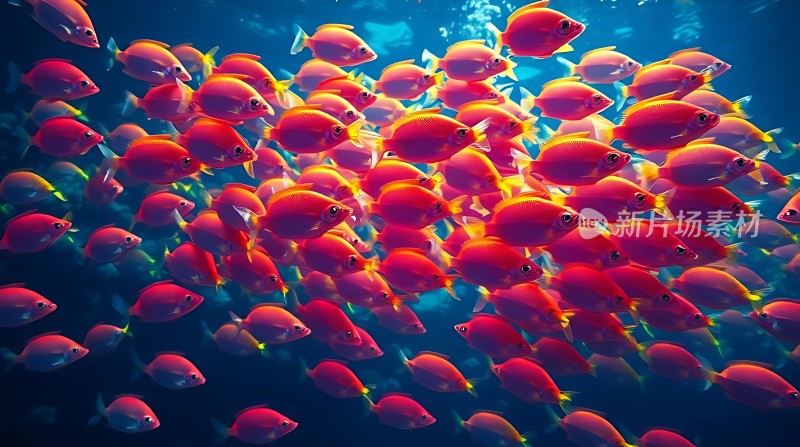海洋之舞红鱼群游