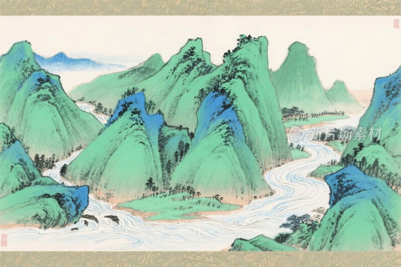 山水国画风景图
