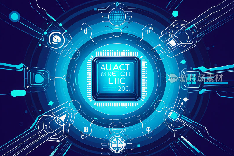 未来科技新能源汽车蓝色背景科技汽车