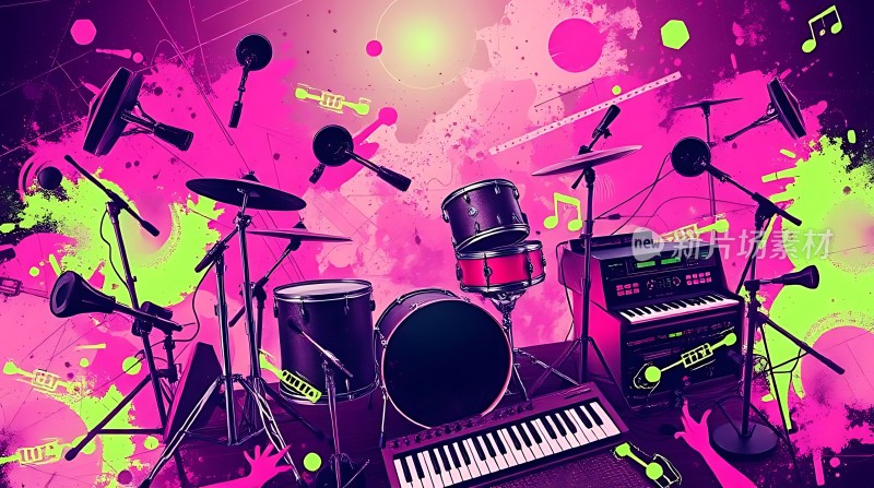 音乐风暴架子鼓与键盘交响乐