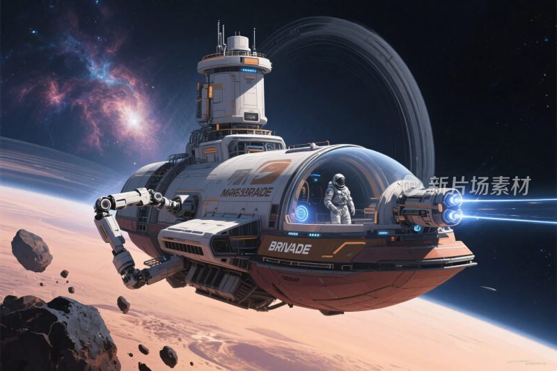 科幻太空飞船场景