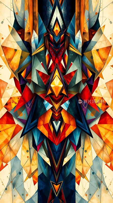 几何艺术之神秘面容
