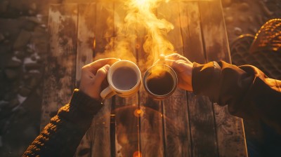 温暖握杯阳光下的温馨时刻 温暖握杯阳光下的温馨时刻