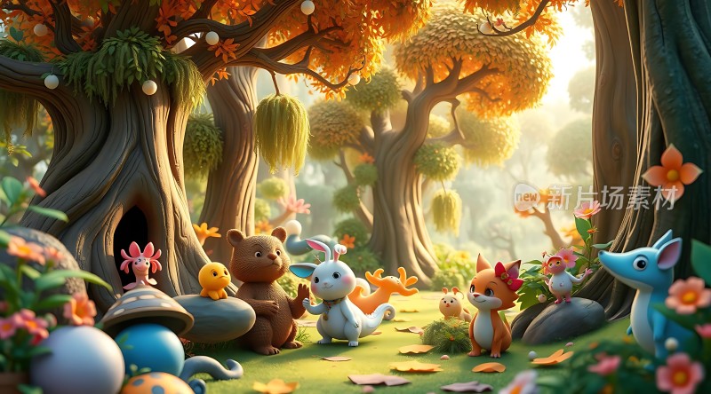 森林里的动物聚会