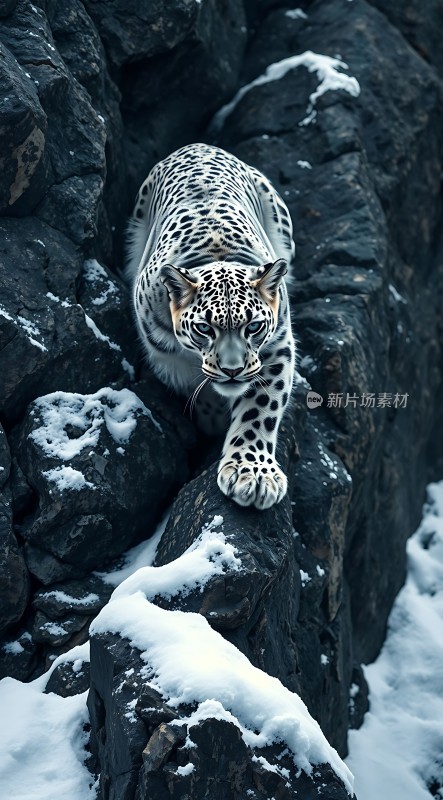 雪域雄狮攀岩图