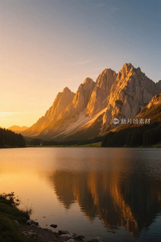 山水湖泊自然风光