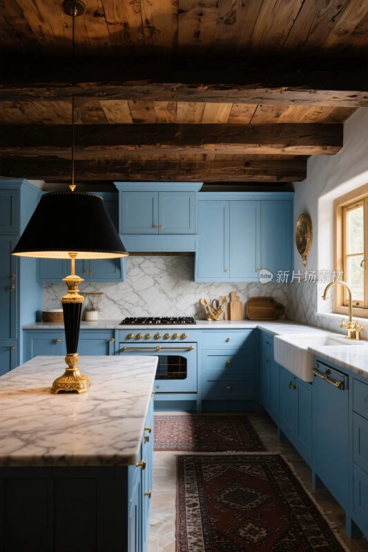 复古风格厨房室内场景