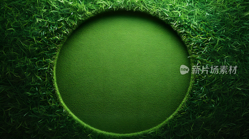 草地上的圆形景观