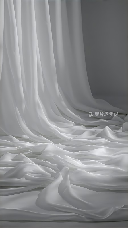 白色轻纱飘逸之美