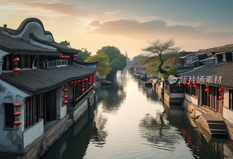 西塘古镇烟雨景
