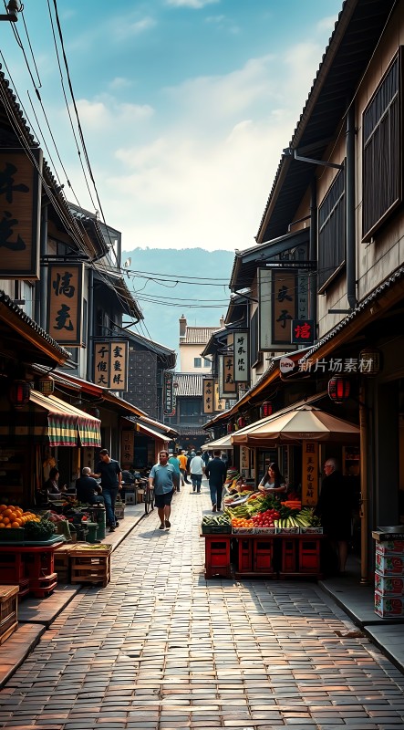 古街市集热闹非凡