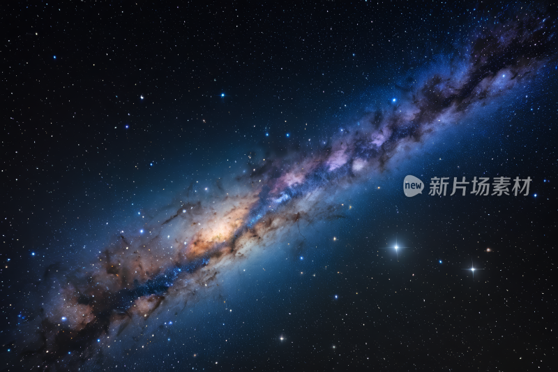 背景中一颗恒星的星系图像高清背景图片