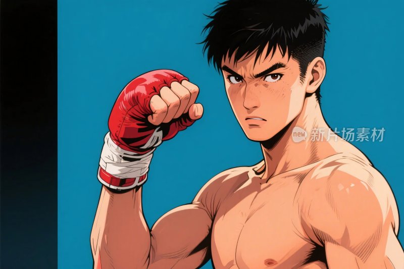 拳击动漫风格角色