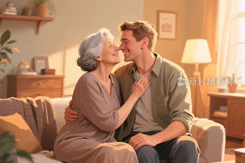 温馨家庭互动画面