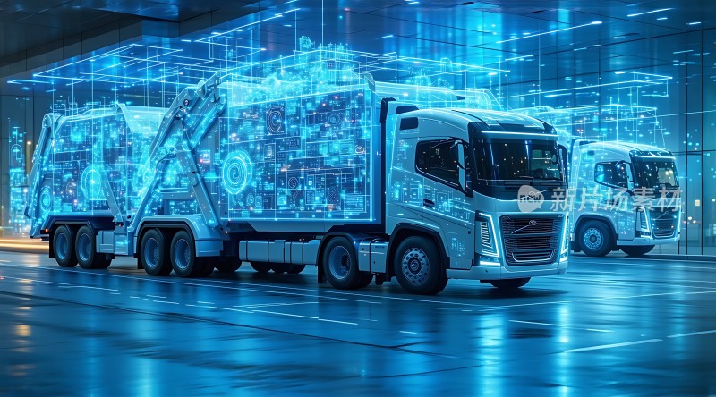 智能卡车未来科技感