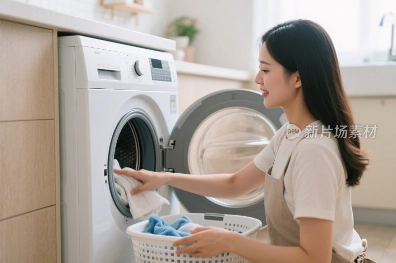 家庭洗衣场景摄影