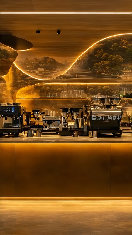 现代咖啡店温馨氛围