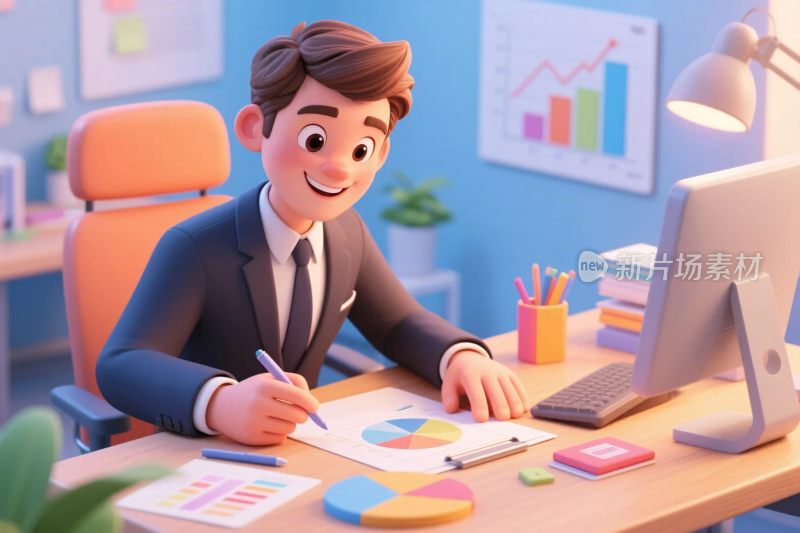 办公场景插画