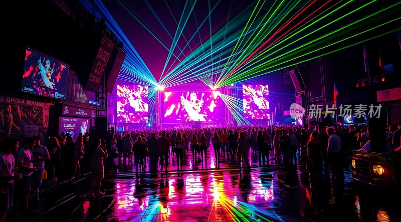 激光灯光秀狂欢夜
