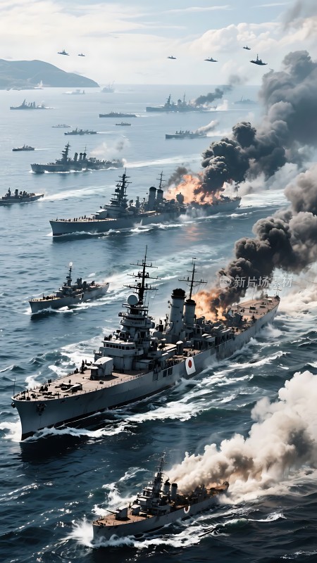 海战风云舰船激斗硝烟四起
