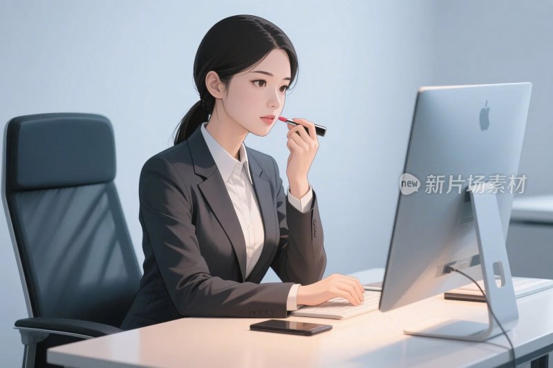 商务女性办公场景