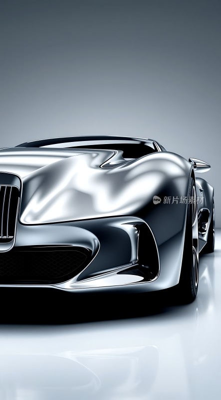 银色流线型跑车