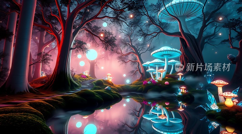 神秘森林夜光奇景