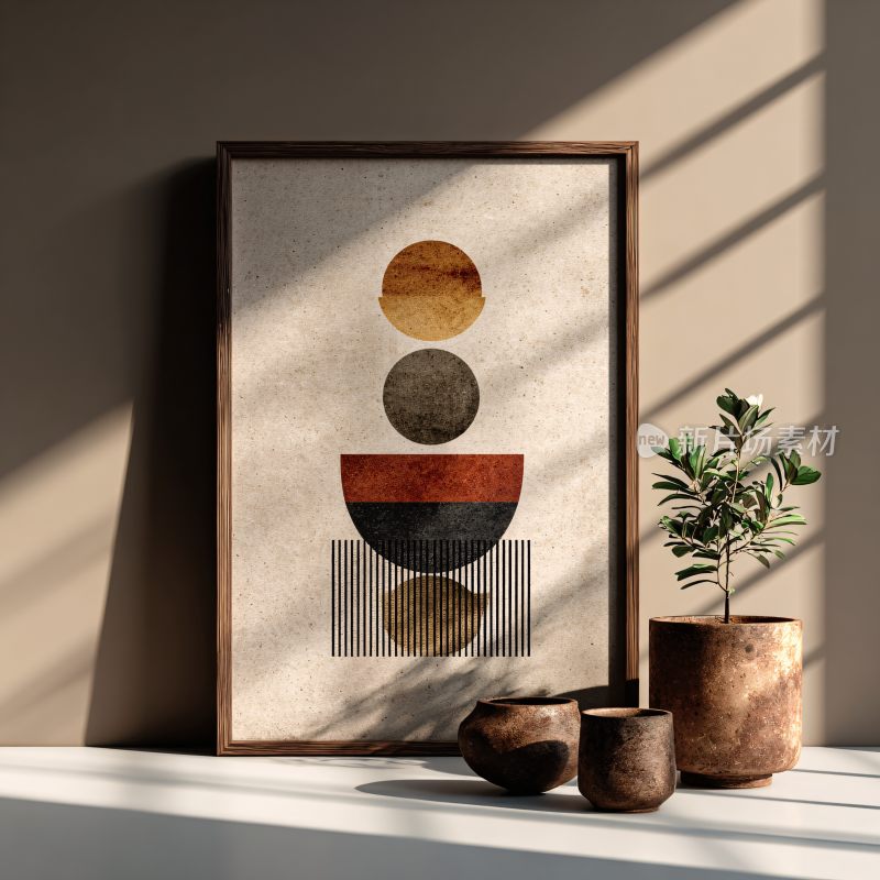 装饰画与摆件组合场景