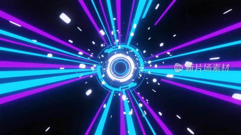 霓虹光效放射图