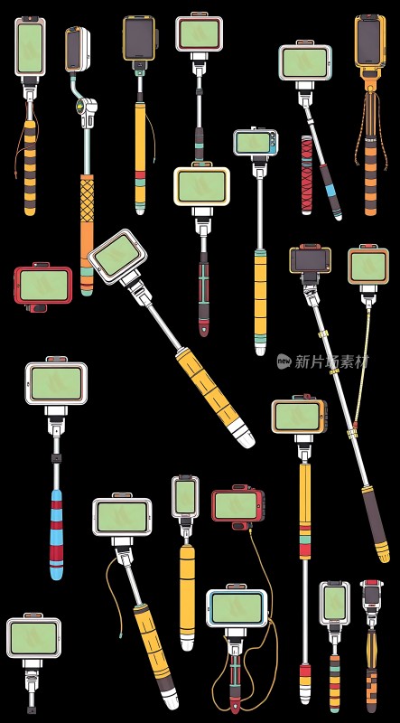 自拍杆大集合各种款式任你选！