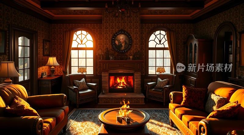 温馨壁炉客厅