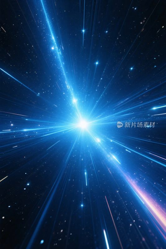 蓝色宇宙光束星空