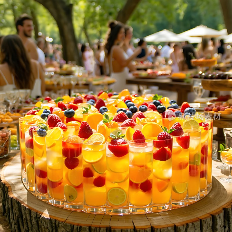 阳光下的水果派对