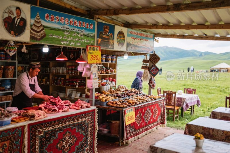 露天集市特色摊位