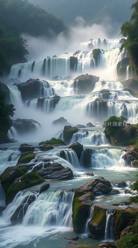 层叠瀑布自然奇观