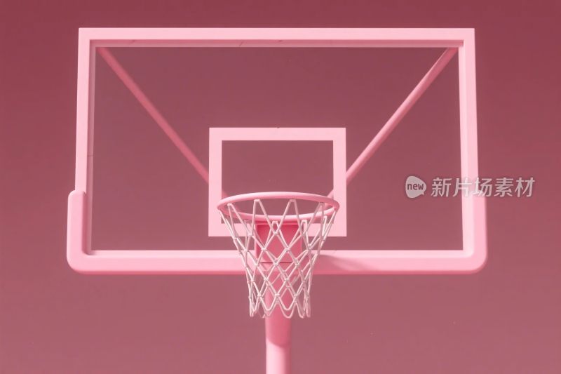 粉色篮球架插画