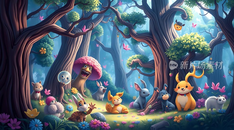 森林里的动物聚会