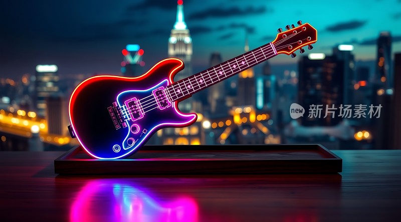 霓虹吉他夜色都市