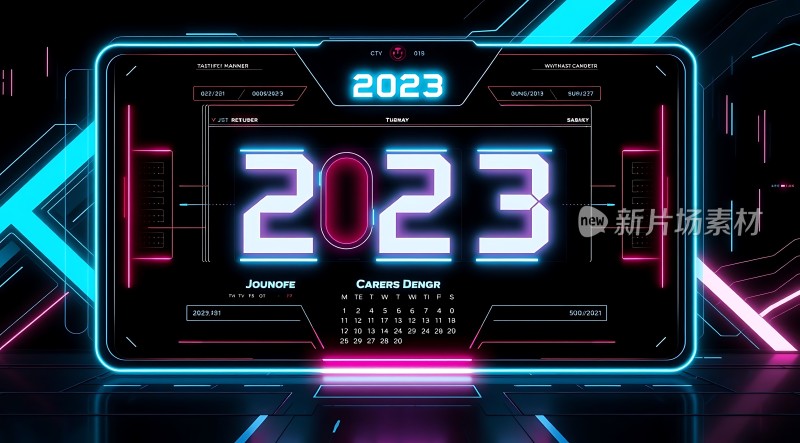 2023未来科技数字时钟界面