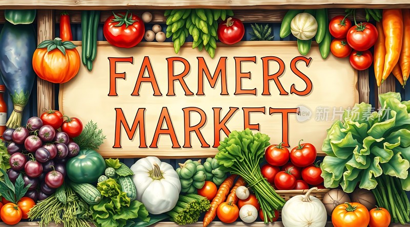 **农民市场新鲜蔬果大集合**