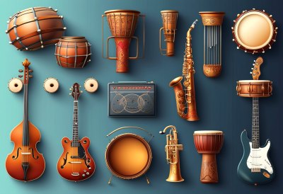 乐器拼贴设计 乐器拼贴设计