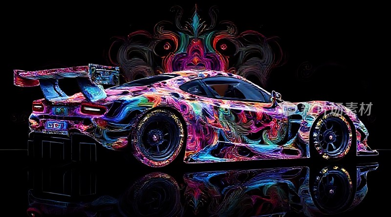 多彩赛车艺术展示